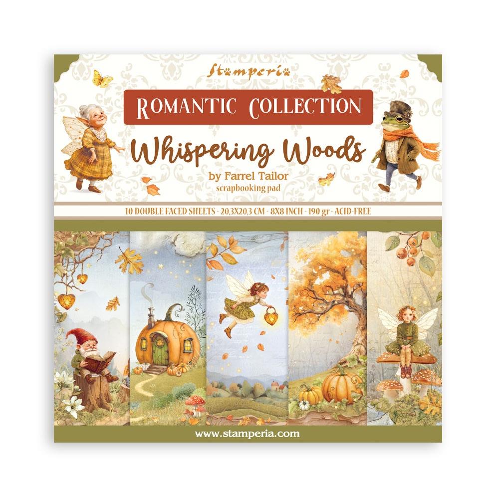 Stamperia - Whispering woods  - Paper Pad - 8 x 8" (10 sheets)