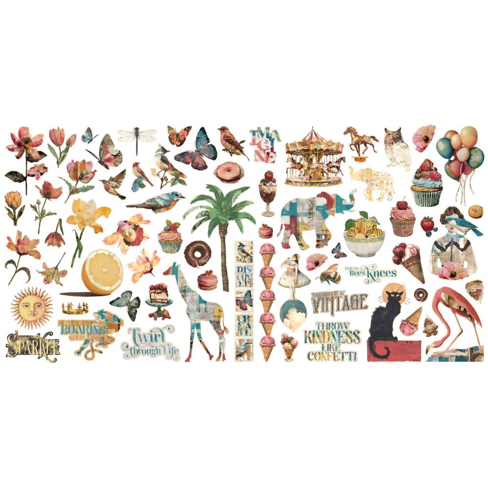 Graphic 45 - Journaling Through Time - Ephemera Die Cuts