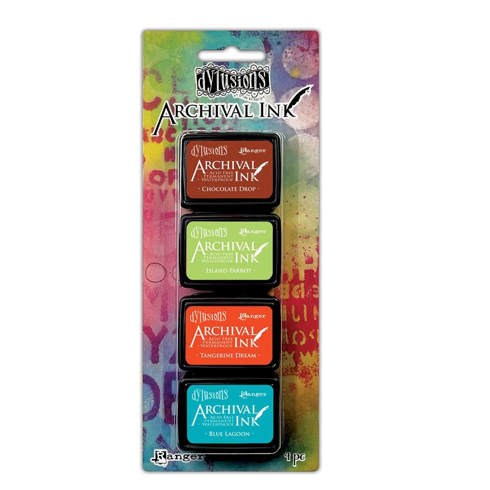 Ranger - Archival Ink Pad - Dylusion - Mini Archival Pad Kit - #8 Festive