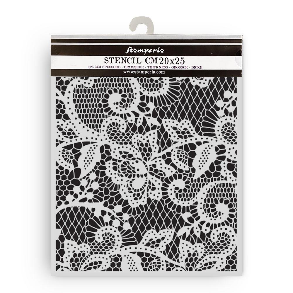 Stamperia - Quiet Days - Stencil - Floral Lace - 20 x 25 cm