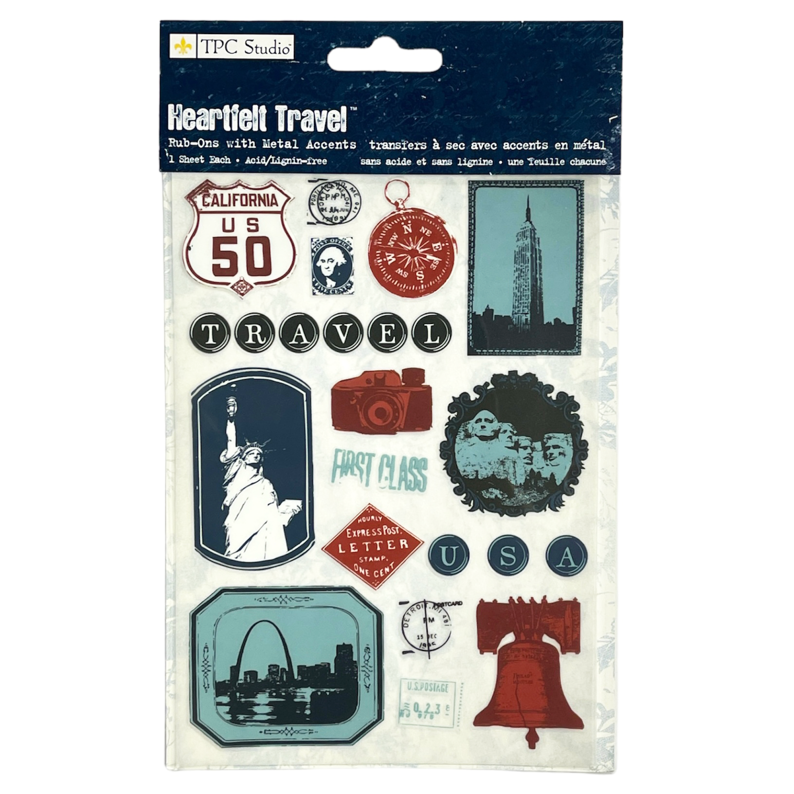 TPC Studio. Heartfelt Travel - Rub-Ons