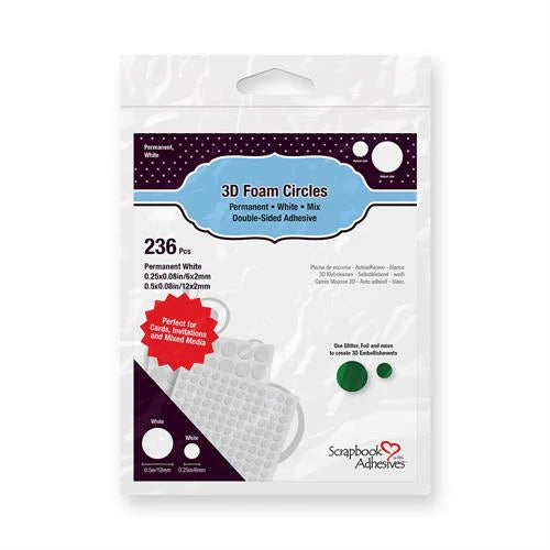Scrapbook Adhesives - Foam Circles White Mix