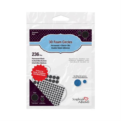 Scrapbook Adhesives - Foam Circles Black Mix