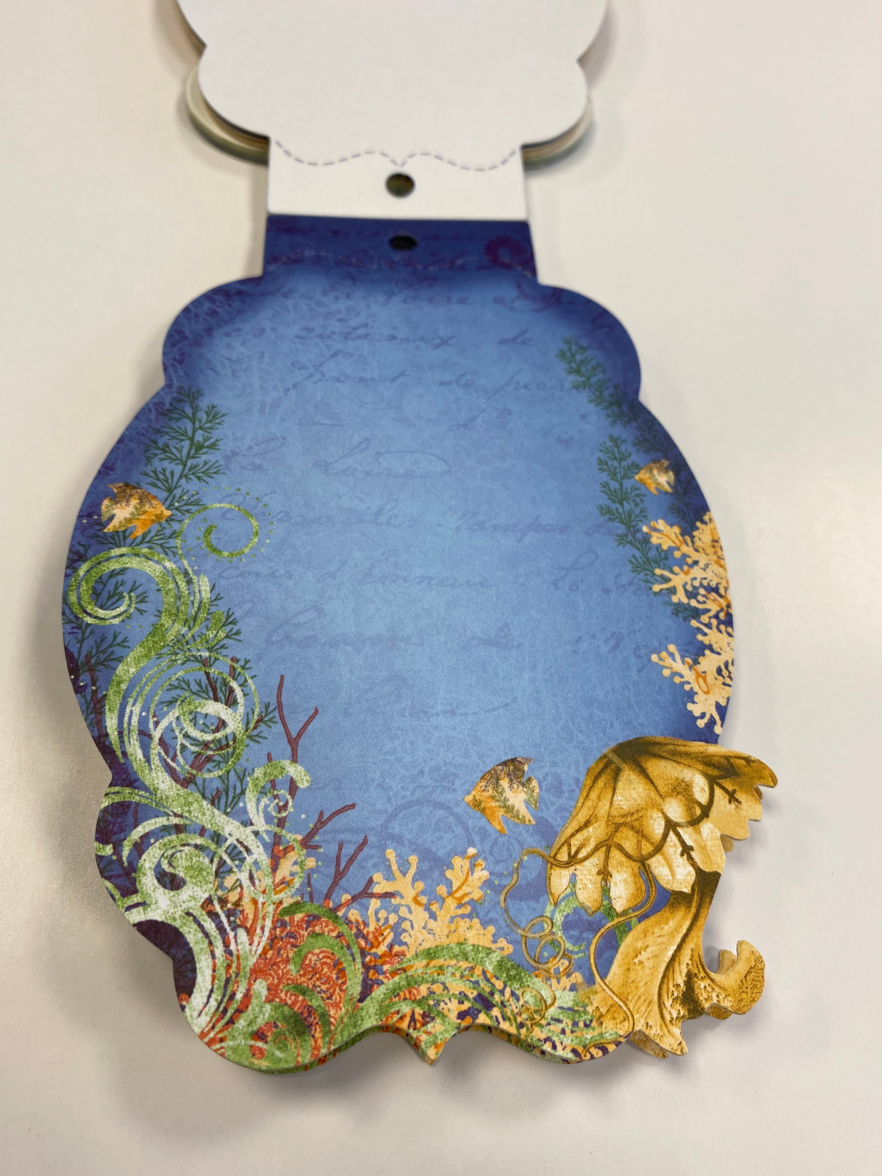 Creative Imaginations - Oceana - Layered Diecut Notepad