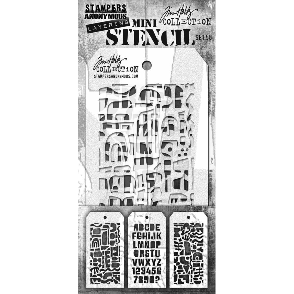 Tim Holtz - Mini Stencil  Set #58