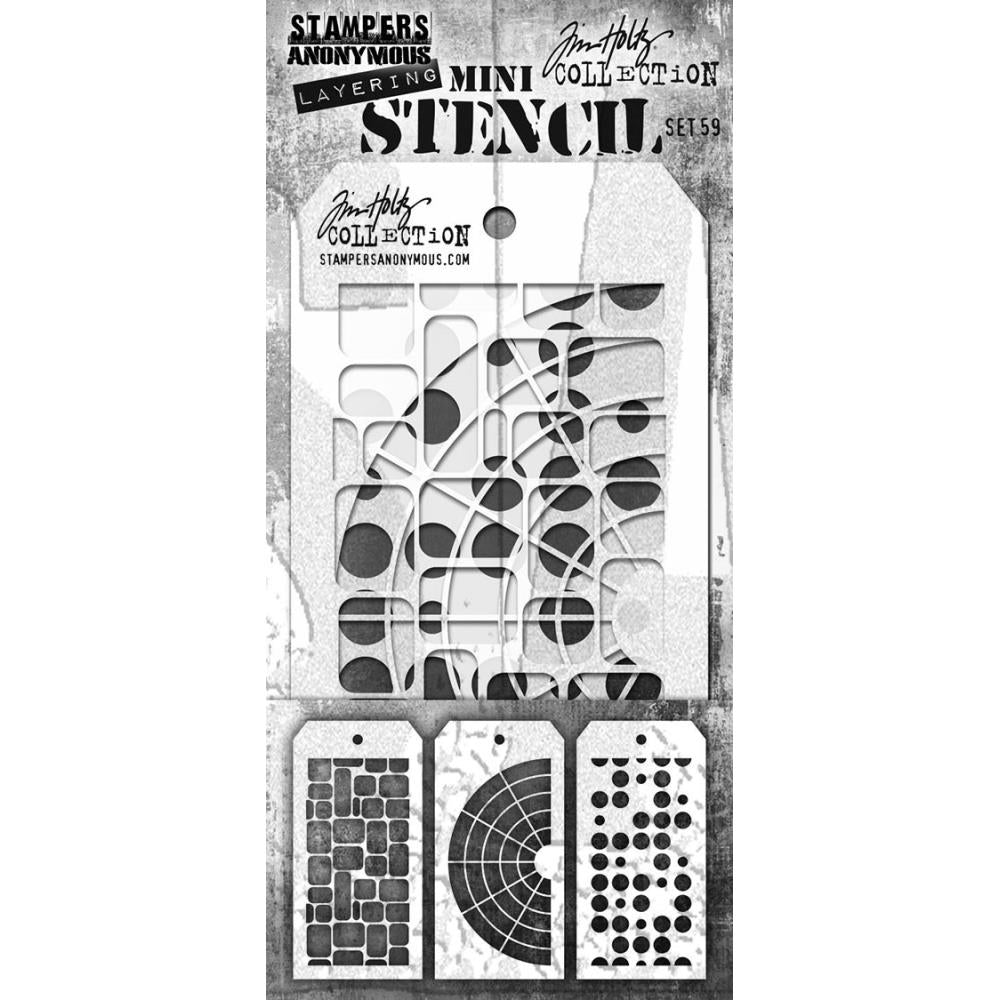 Tim Holtz - Mini Stencil  Set #59