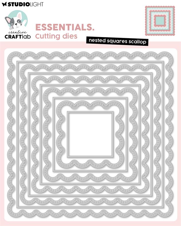 Studiolight - Essentials Dies - Creative Craftlab - Nested Squares Scallop