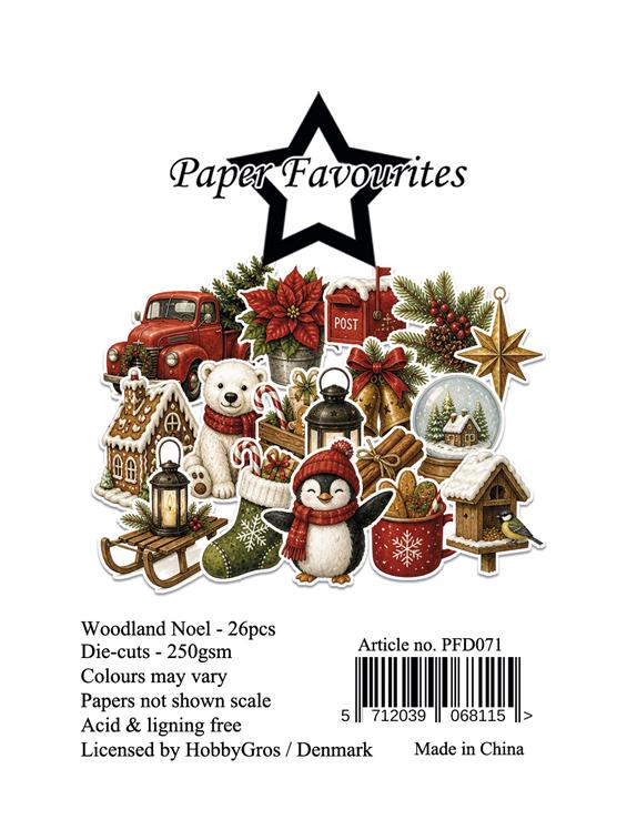 Paper Favourites - Die Cuts - Ephemera - Woodland Noel