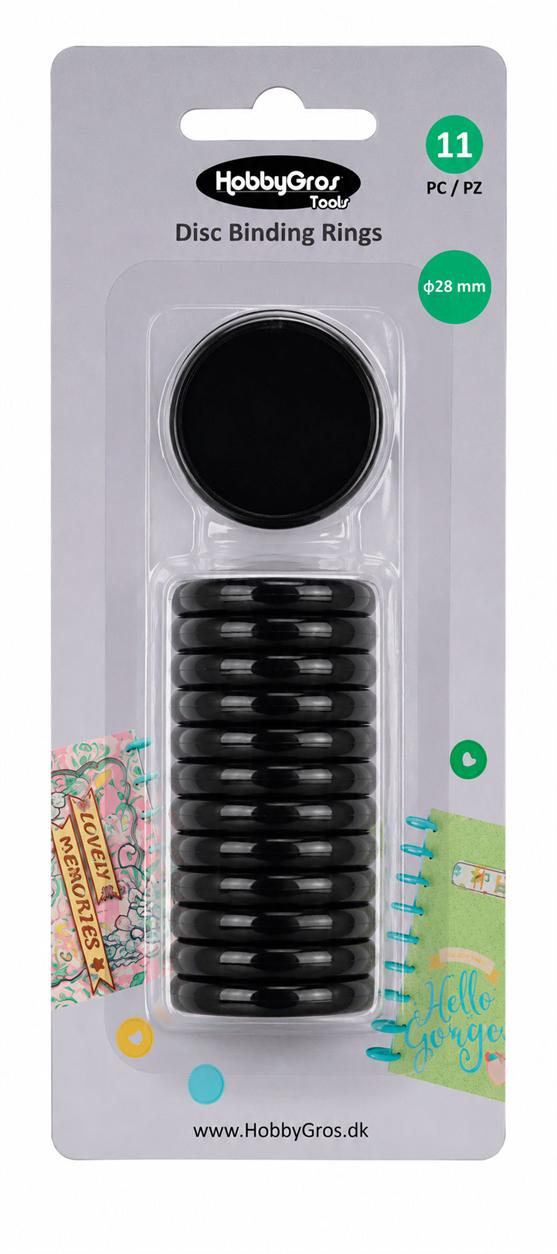 HobbyGros - Tools - Disc Binding Rings - Black