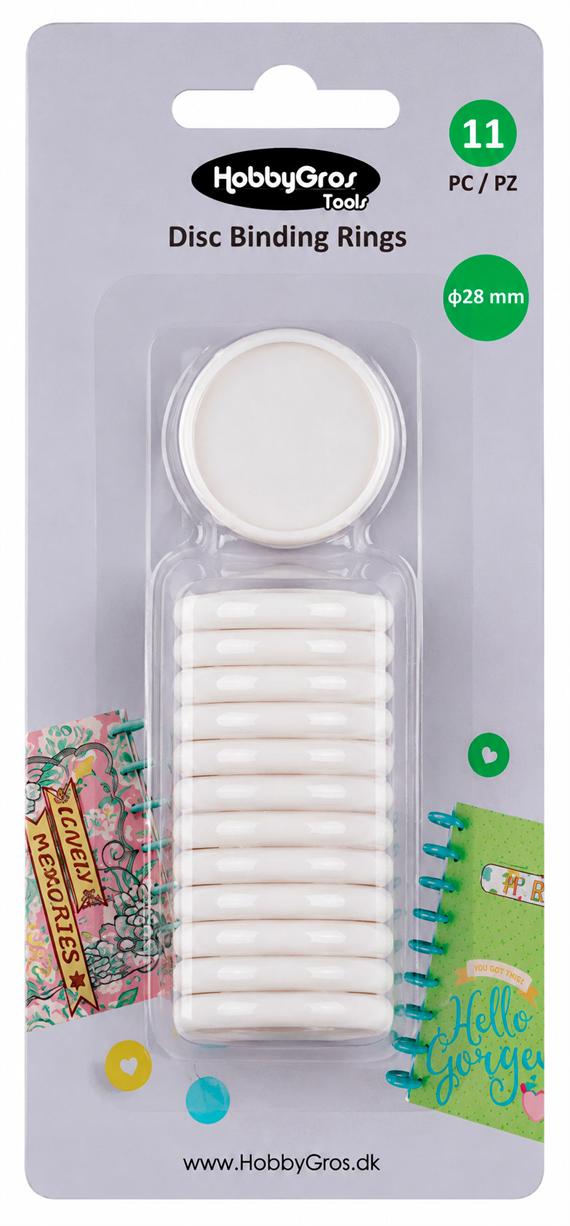 HobbyGros - Tools - Disc Binding Rings - White