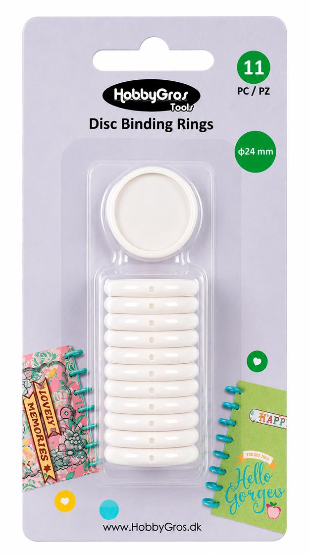 HobbyGros - Tools - Disc Binding Rings - White