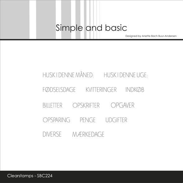 Simple and Basic - Clear Stamp - "Husk"