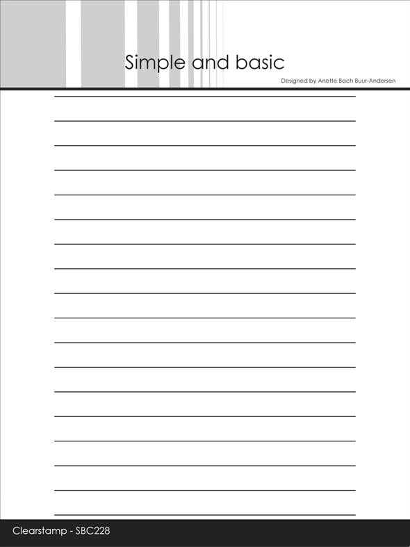 Simple and Basic - Clear Stamp - Lines - A6+