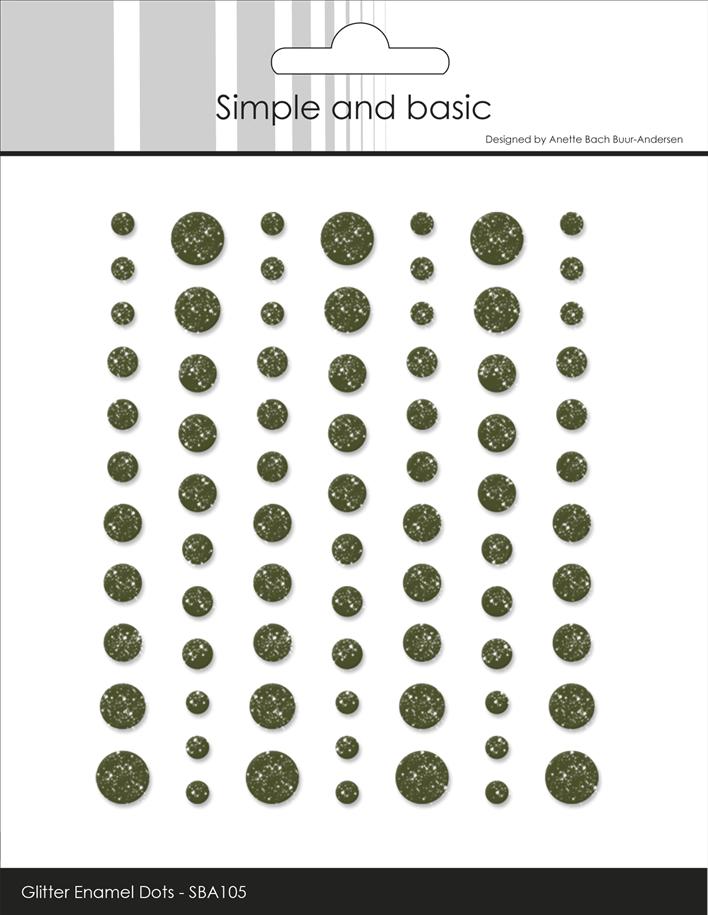 Simple and Basics - Glitter Enamel Dots - Forest Green