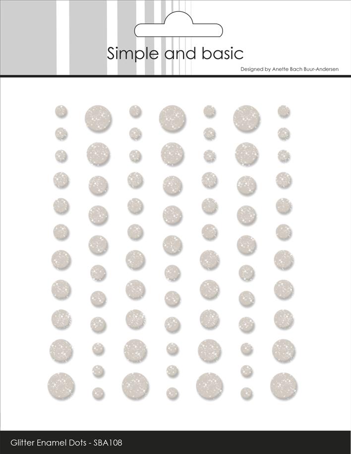 Simple and Basics - Glitter Enamel Dots - Beige