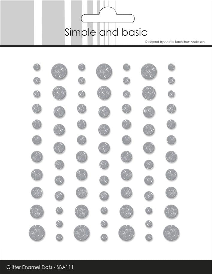Simple and Basics - Glitter Enamel Dots - Concrete Grey