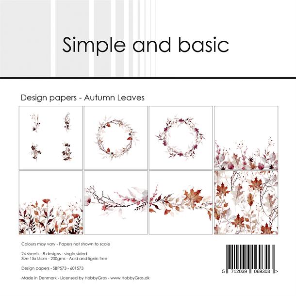 Simple and Basic Design Papers - Autumn Leaves - 6x6"