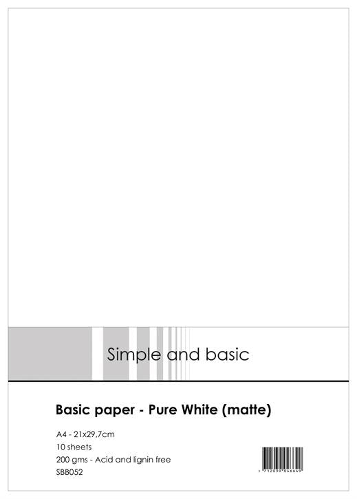 Simple and Basic - Basic Paper - Pure White - matte - A4