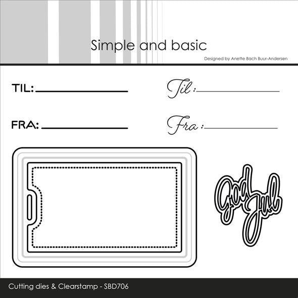Simple and Basic - Dies & clearstamp - Gift tag with elegant edges