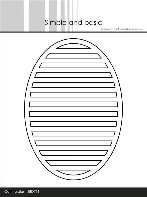 Simple and Basic - Dies - A6 Oval - Horizontal Striped Panel