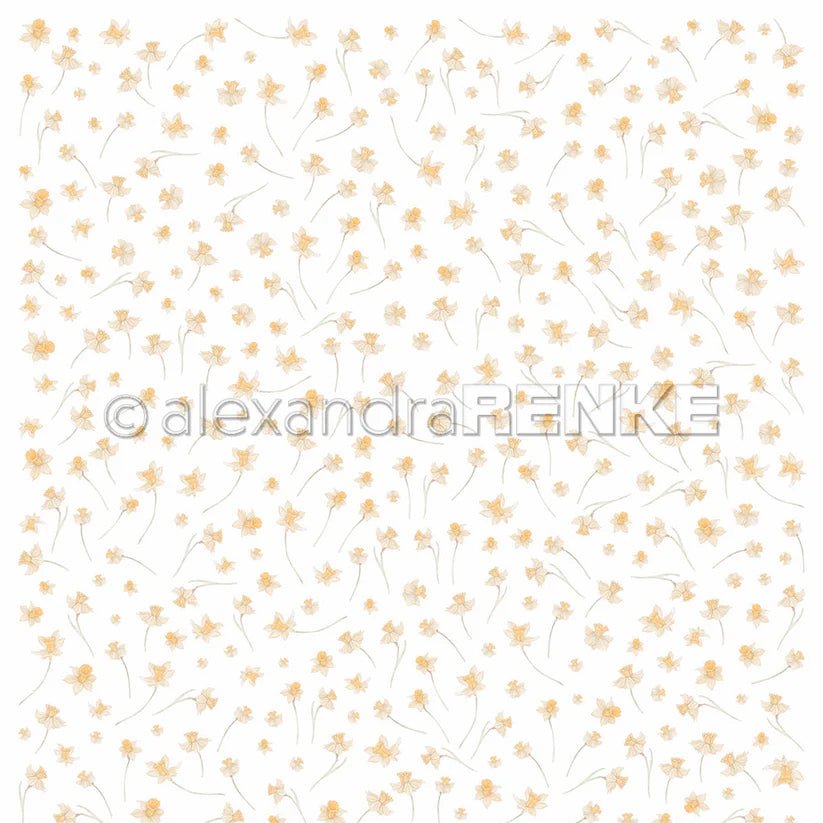 Alexandra Renke - Design paper 12x12" - Daffodil flurry