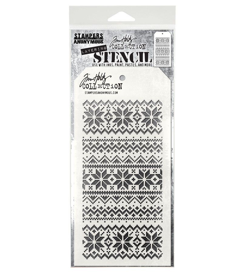 Tim Holtz - Stencil - Holiday Knit