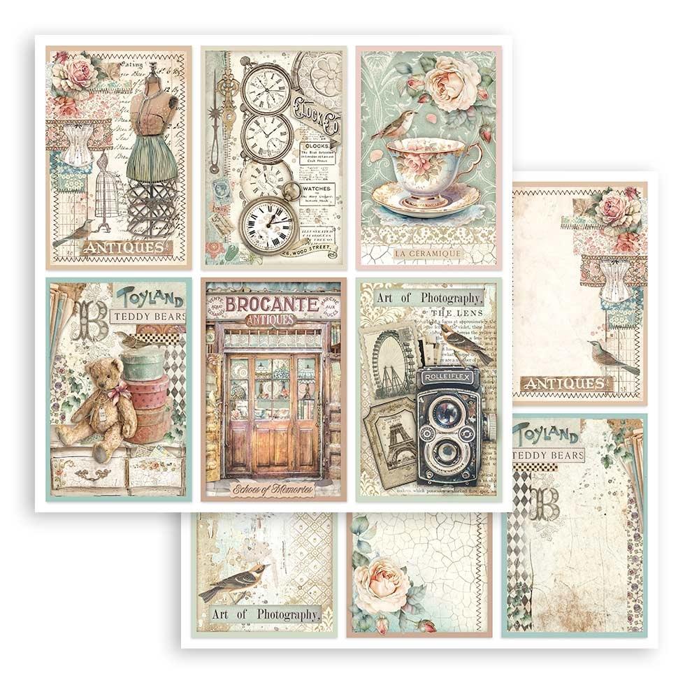 Stamperia  - Brocante Antiques - Paper Pad  10 pk - 12 x 12"