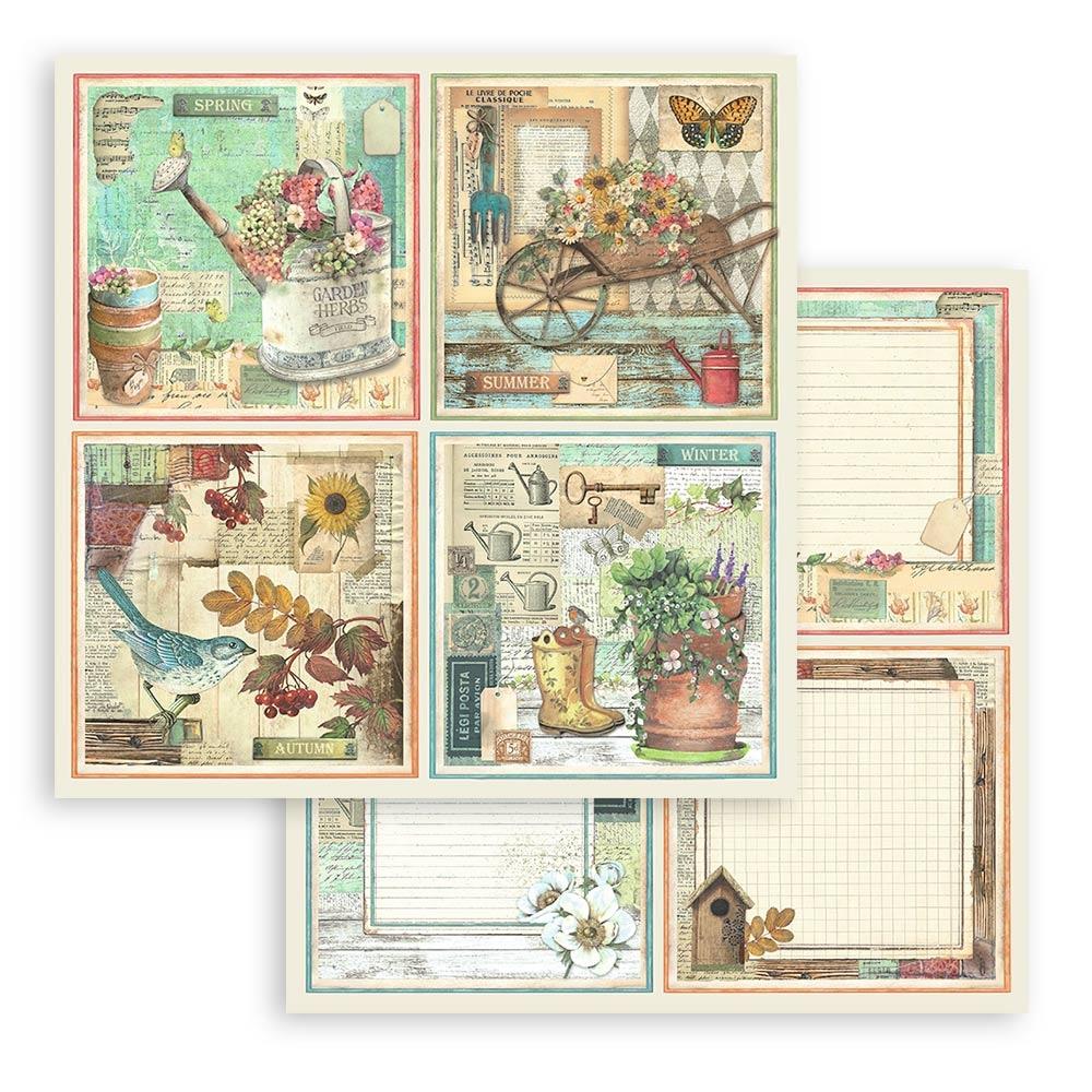 Stamperia  - Garden - Paper Pad  10 pk - 12 x 12"