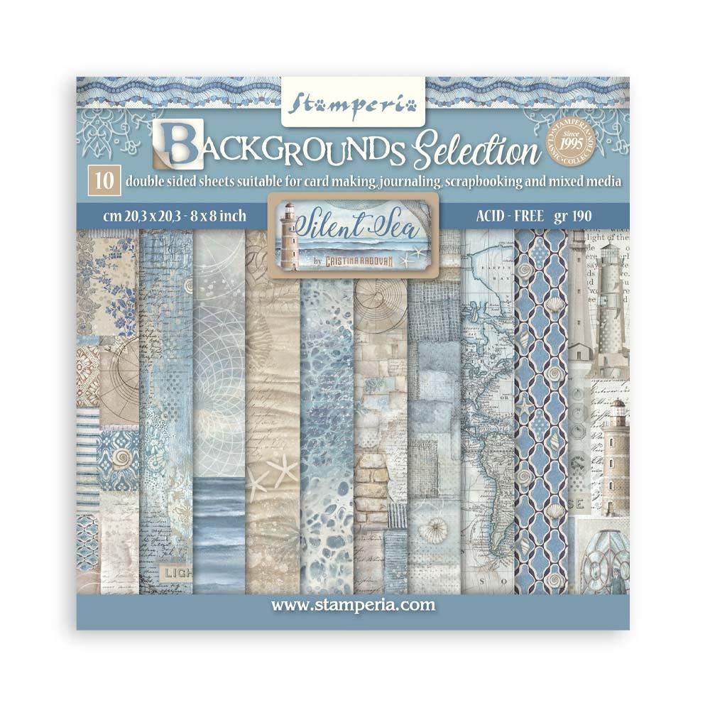 Stamperia - Silent Sea - Background Selection Paper Pad 8 x 8" (10ark)
