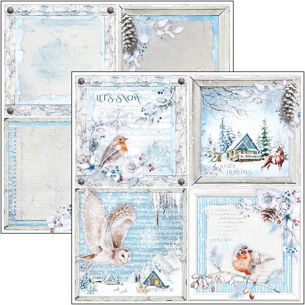 Ciao Bella - Winter Journey - Paper Pack (8 ark) 12 x 12"