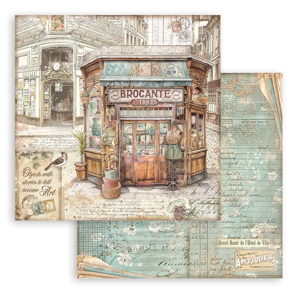 Stamperia - Brocante Antiques  - Paper Pad - 8 x 8"
