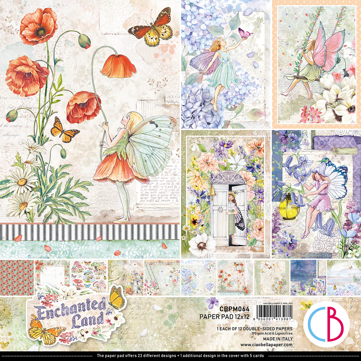 Ciao Bella - Enchanted Land - Paper Pack (12 ark) 12 x 12"
