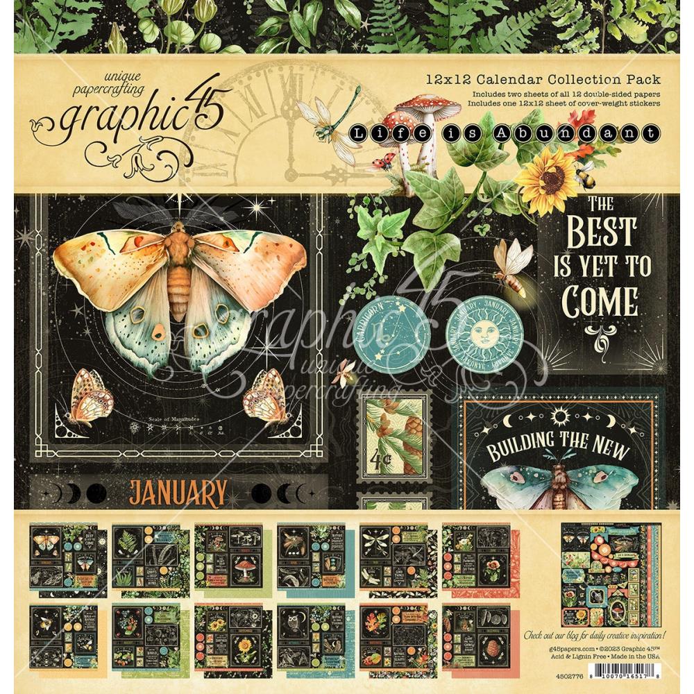 Graphic 45 - Life is Abundant - Paper Pad - 12 x 12"