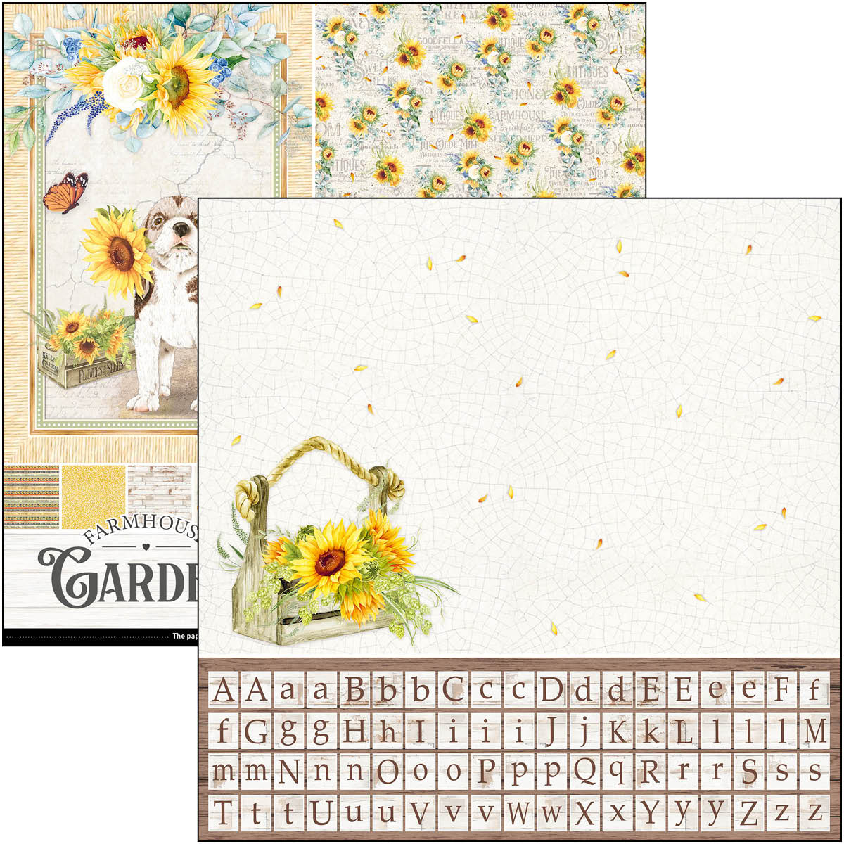 Ciao Bella - Farmhouse Garden - Paper Pack (8 ark) 12 x 12"