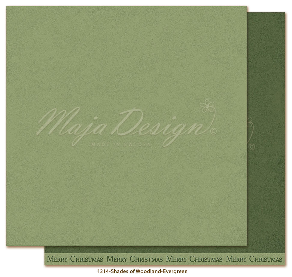 Maja Design - Woodland Christmas - Mono - Evergreen  - 12x12"
