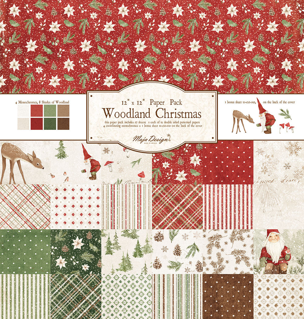 Maja Design - Woodland Christmas - Collection Pack m/monochrome ark - 12 x 12"