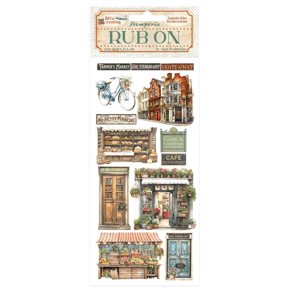 Stamperia - Rub Ons - Art of travelling - Shops