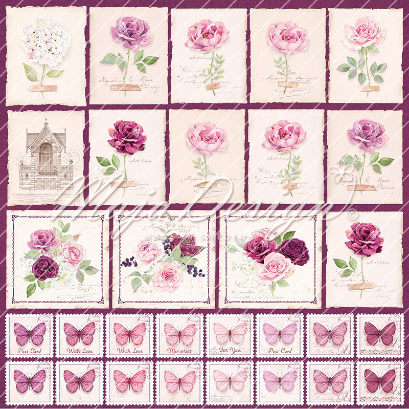 Maja Design - Mum's Garden - Ephemera   -  12 x 12"