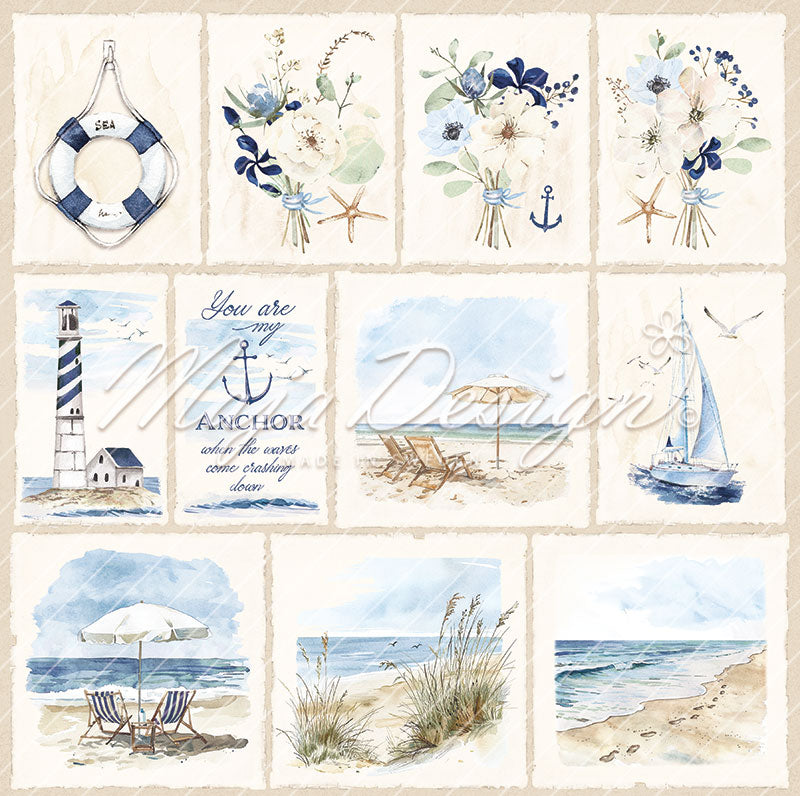 Maja Design - Seaside - Ephemera - 12 x 12"