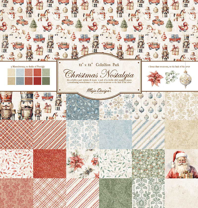 Maja Design - Christmas Nostalgia - Collection Pack m/monochrome ark - 12 x 12"