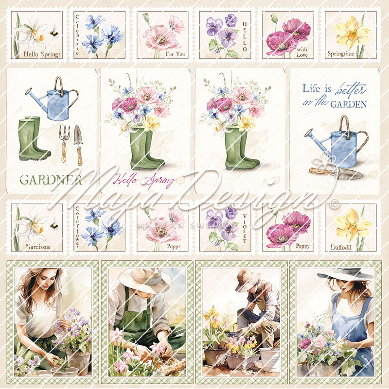 Maja Design - Spring Garden - To cut out -  12 x 12"