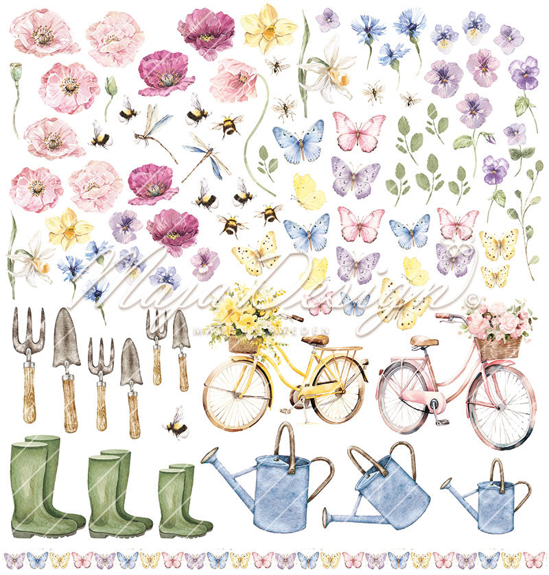 Maja Design - Spring Garden - Collection Pack m/monochrome ark - 12 x 12"
