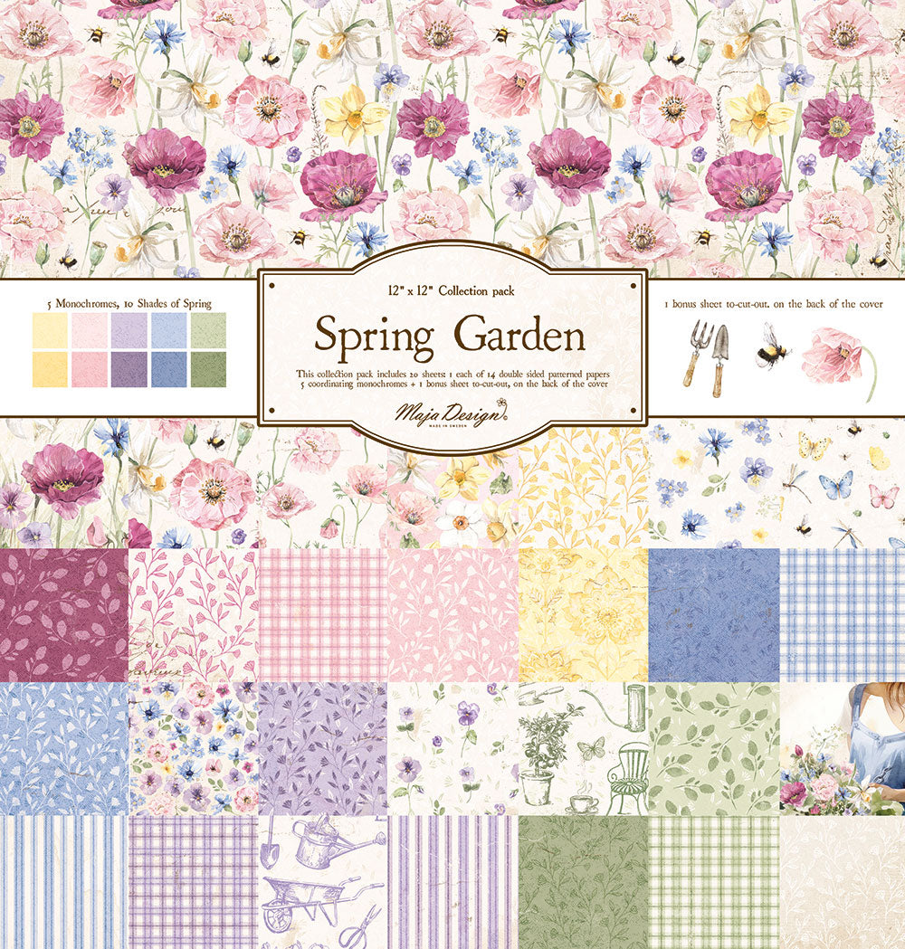 Maja Design - Spring Garden - Collection Pack m/monochrome ark - 12 x 12"