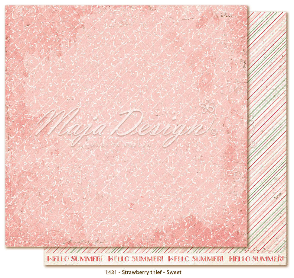 Maja Design - Strawberry thief - Sweet - 12 x 12"