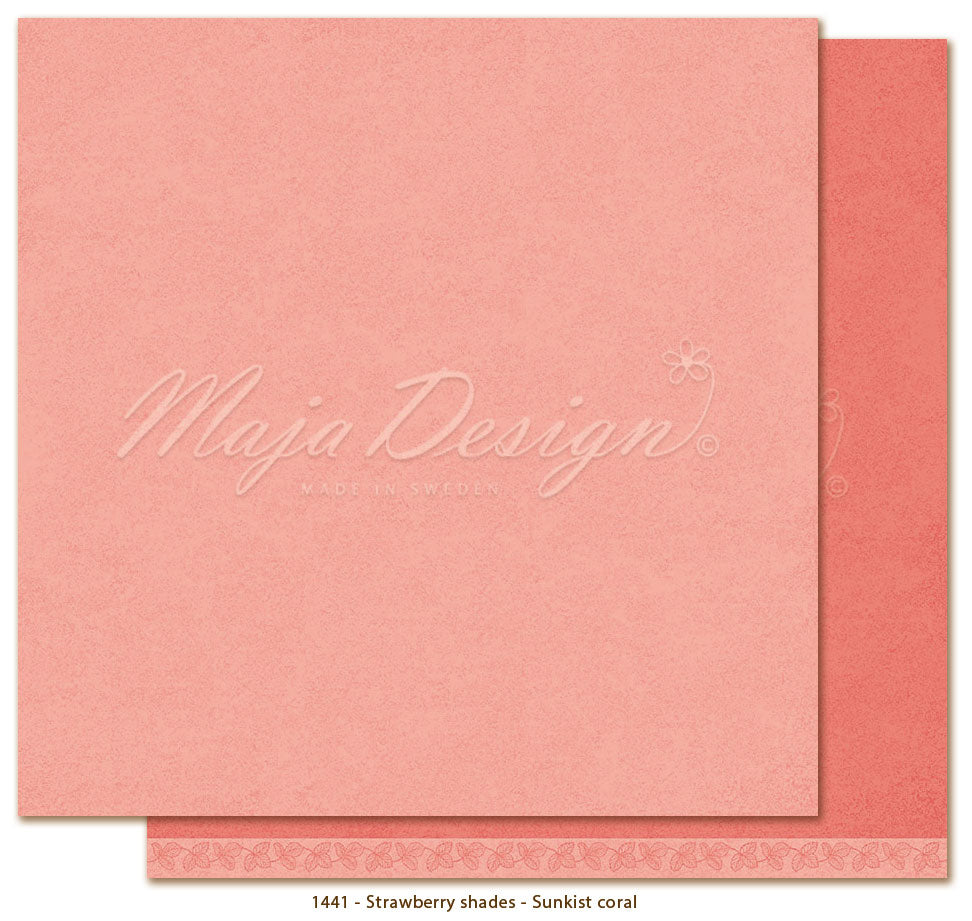 Maja Design - Strawberry - Mono -  Sunkist coral - 12 x 12"