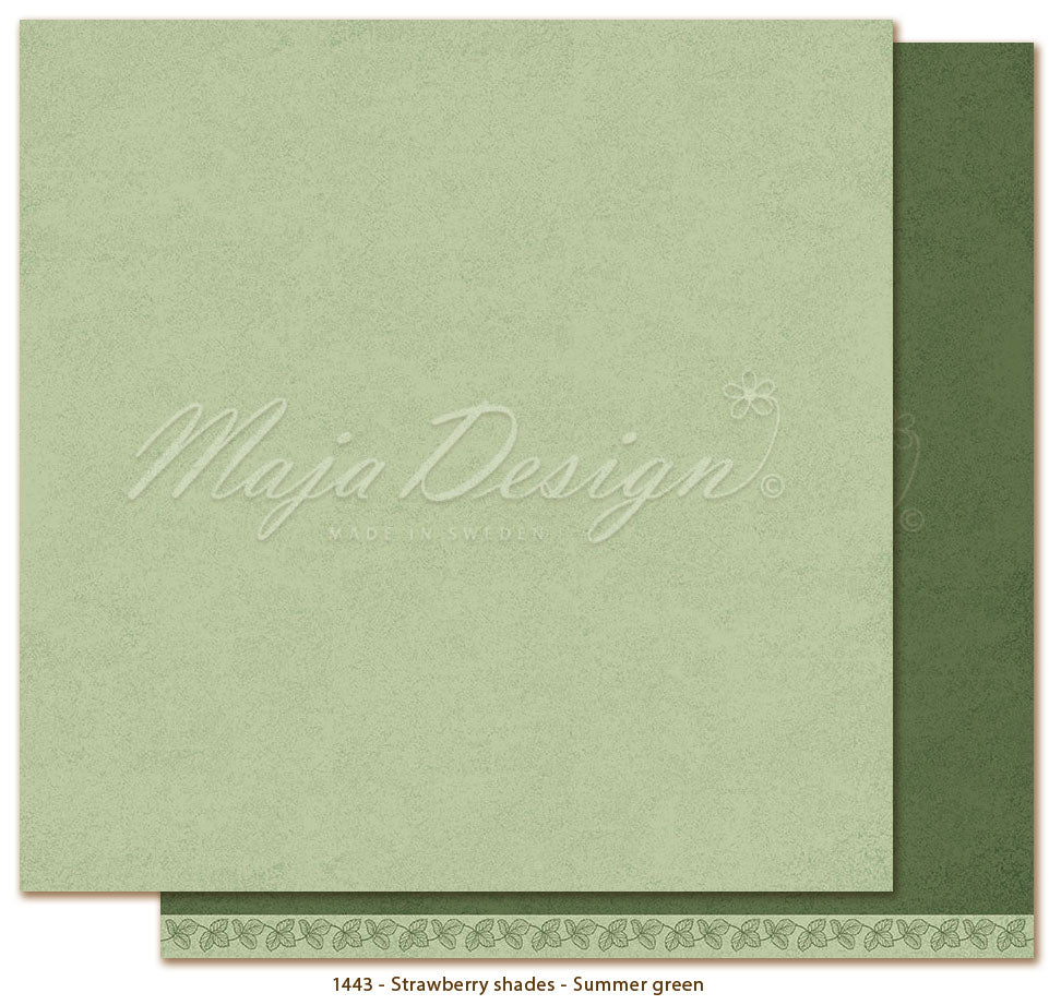 Maja Design - Strawberry - Mono - Summer Green - 12 x 12"