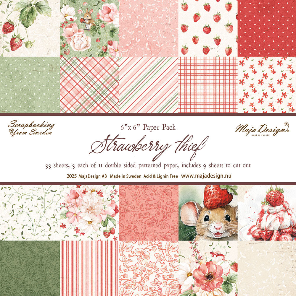 Maja Design -  Strawberry thief - Paper Pack - 6 x 6"