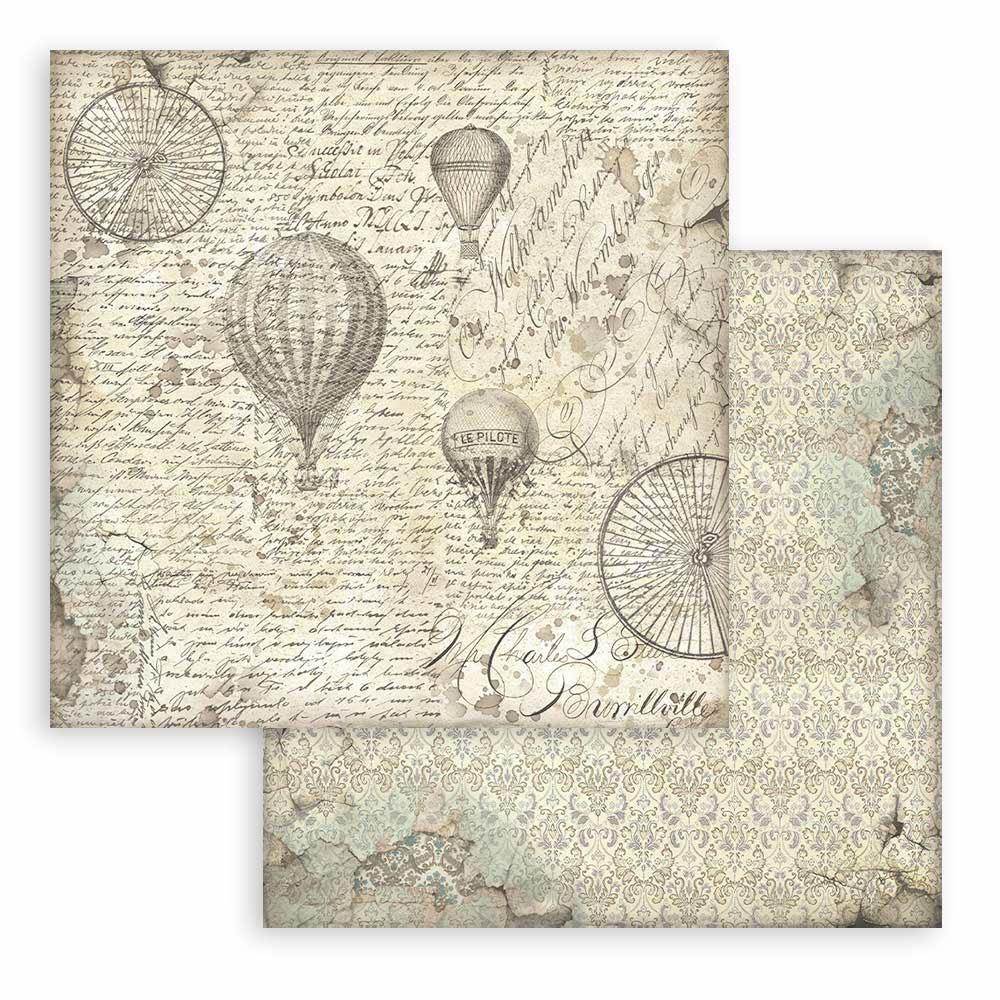 Stamperia - Voyages Fantastiques - Background Selection - Paper Pad - 8 x 8"