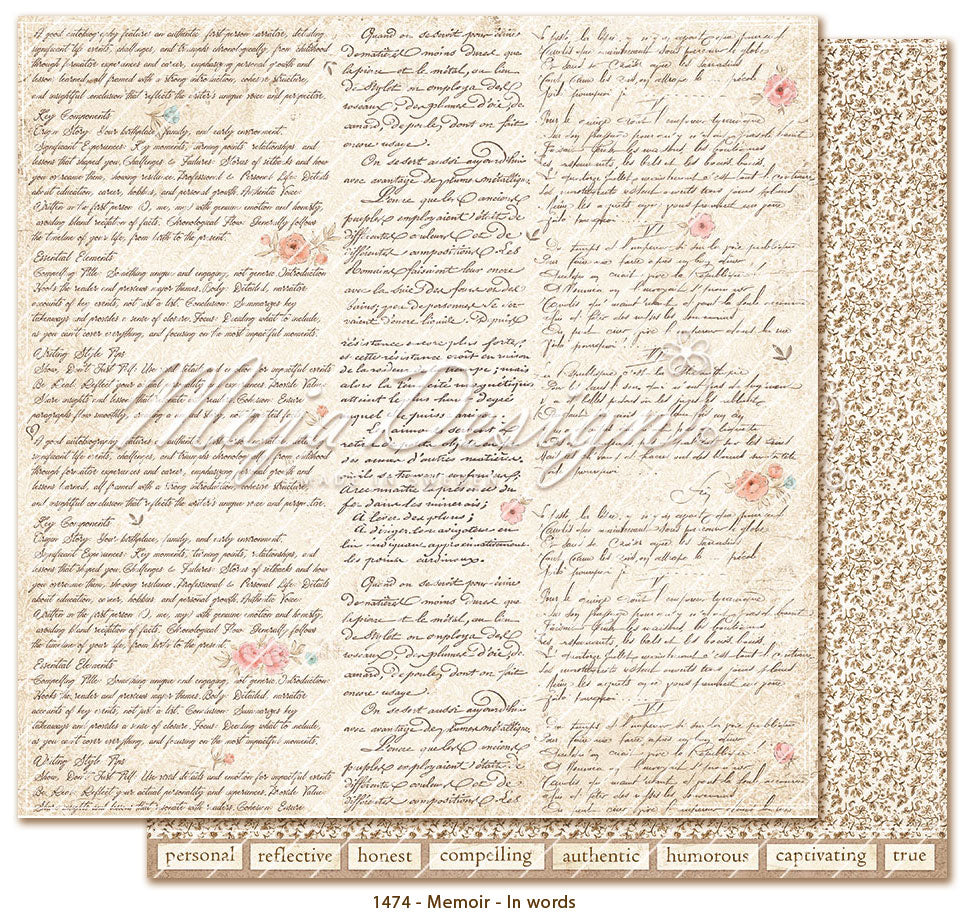 Maja Design - Memoir - In words - 12 x 12"