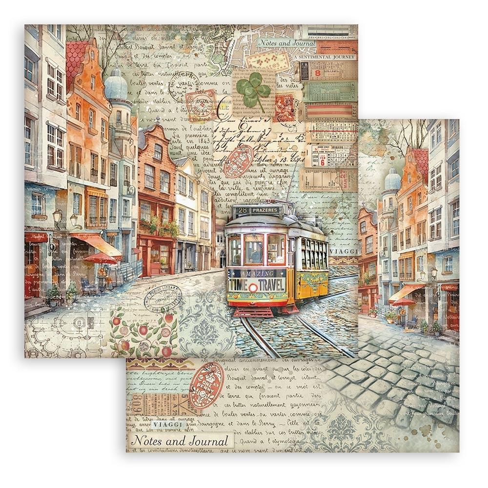 Stamperia  - Art of travelling - Paper Pad    8 x 8" (10ark)